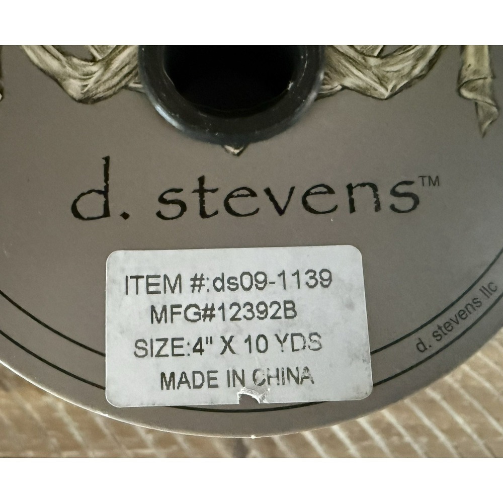 D. Stevens 4" Wired Ribbon Musical Notes Natural/Black Gold Metallic Christmas - Picture 10 of 10